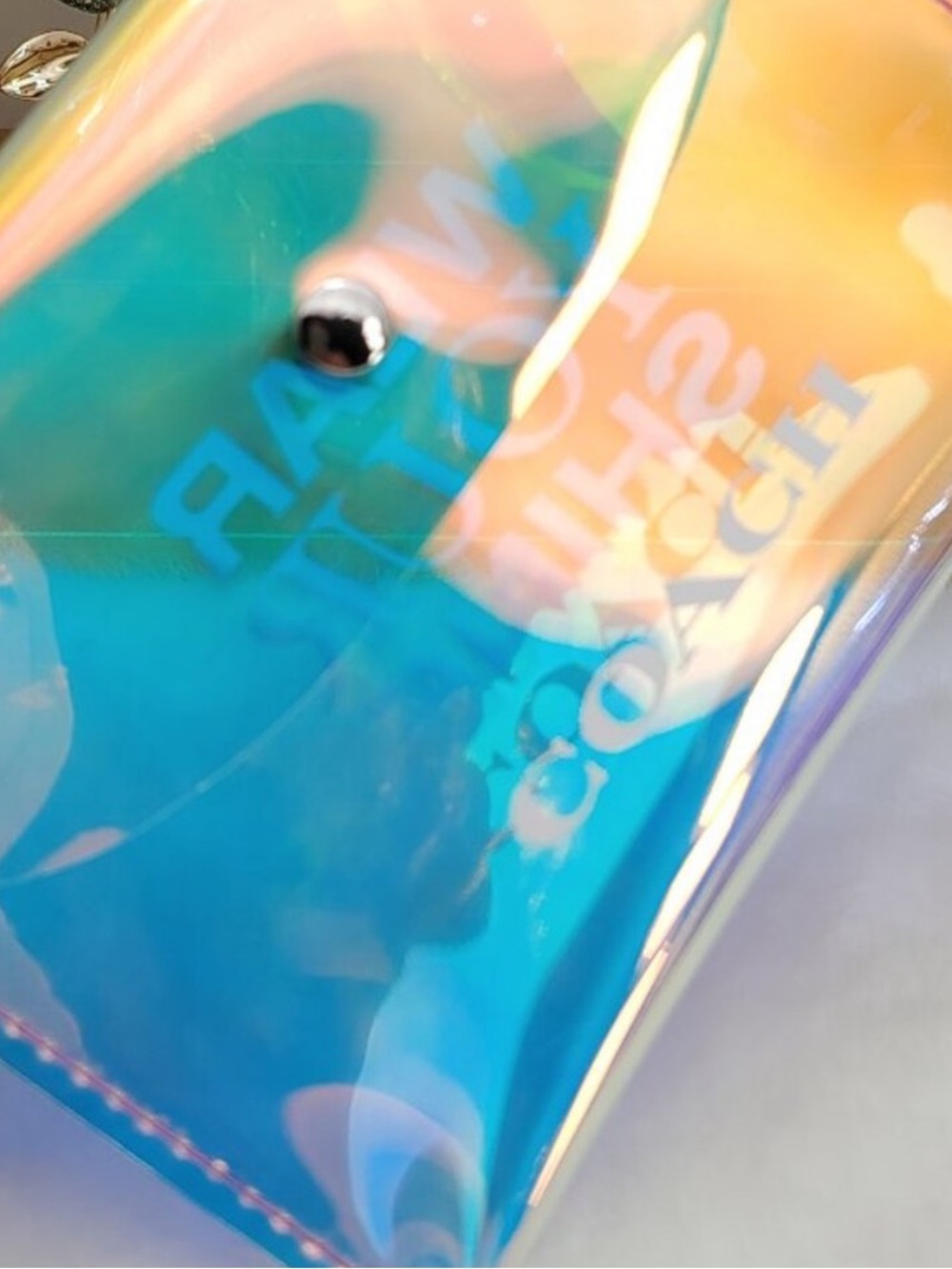 Coach iridescent transparent pouch with stickers featuring REXY taxi cab - Picture 7 of 8